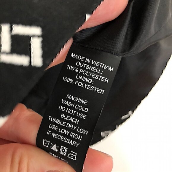 NEW NWT VINCE CAMUTO Desert Horizons Blazer Black White Geo Printed 3/4 Sleeve 2 - Picture 8 of 11